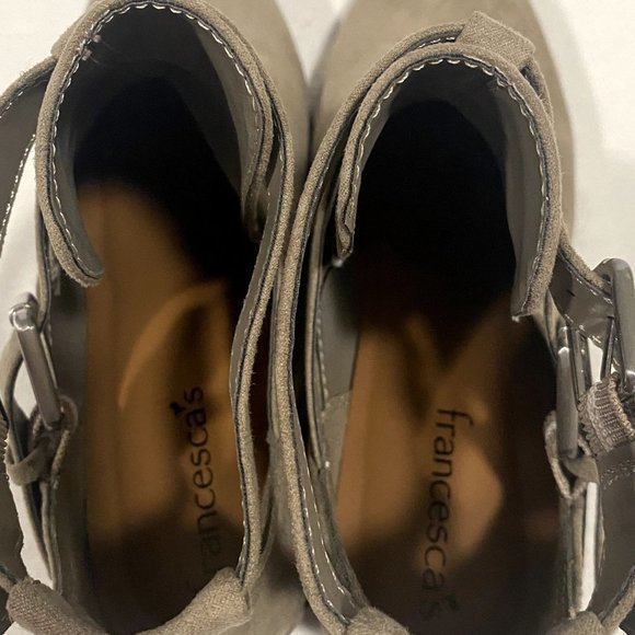 Francesca's Belted Chopout Ankle Booties Portia-Putty Size 7 - Picture 8 of 10